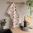 Hanukkah Donut Art Kitchen Towel: Jewish Holiday Table Decor