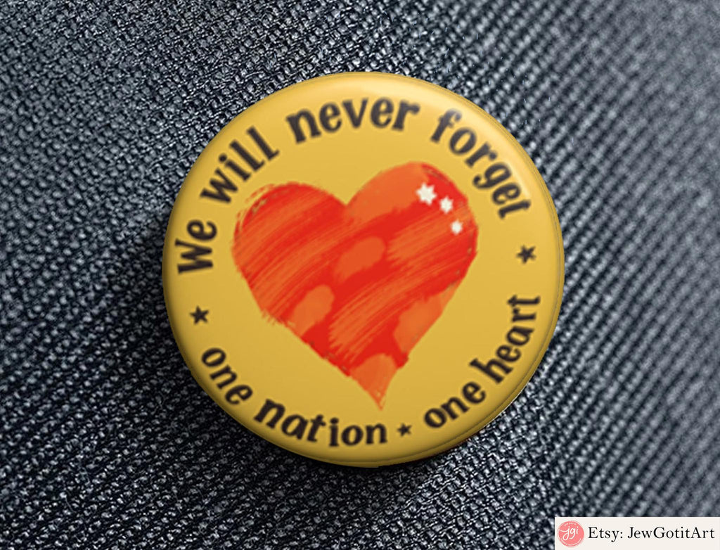 We Will Never Forget One Nation One Heart Sweatshirt T-Shirt  Shirt Jewish Star Am Yisrael Chai Sweatshirt Heart Graphic Tee Never Again
