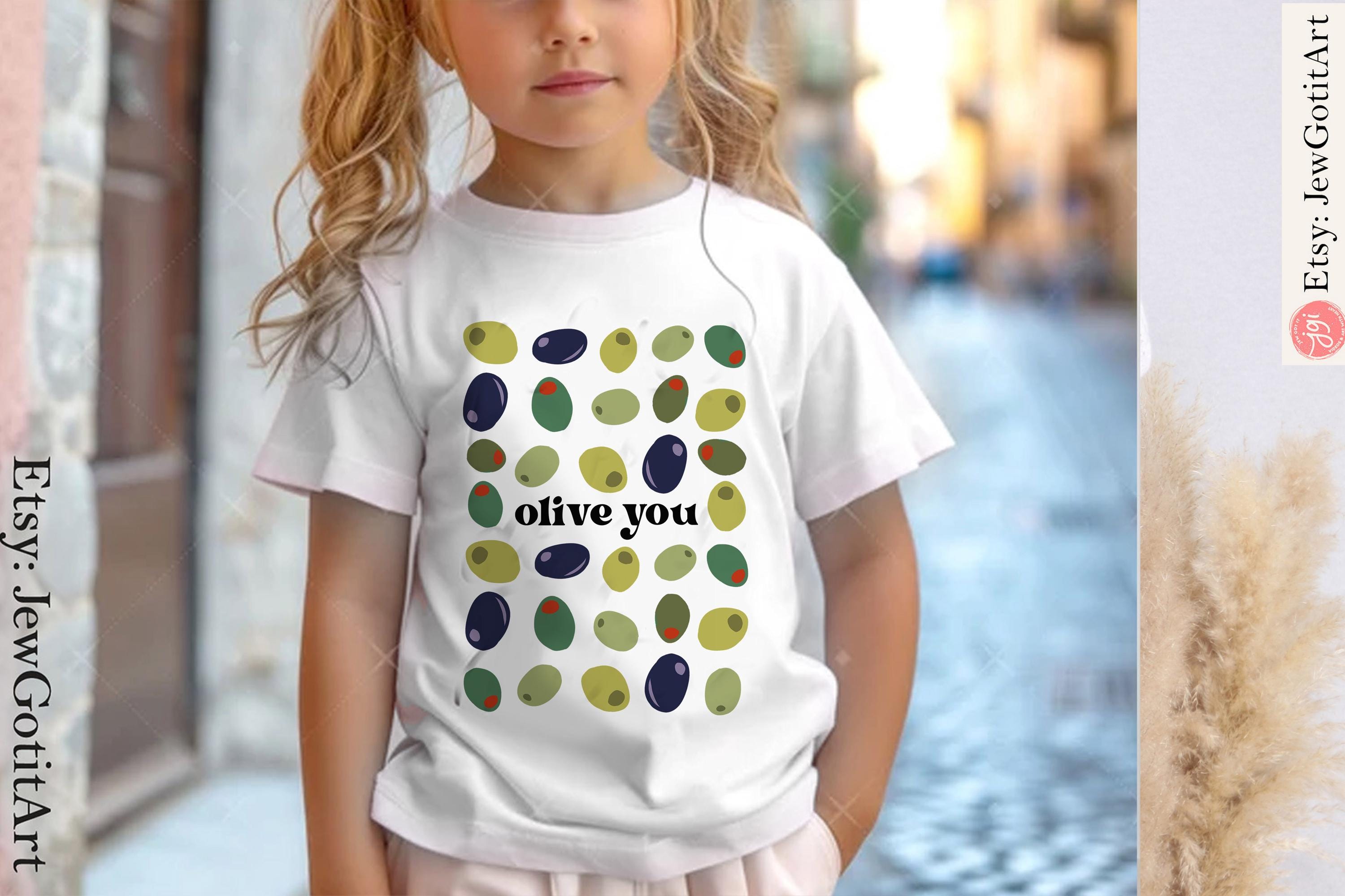 Olive You Sweatshirt Olives of Israel T-Shirt Unisex Tee Jewish Israel Art Am Yisrael Chai Women’s Graphic Tee Shirt I Love You Gift