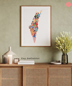 Miracles At Midnight in Israel Wall Art Israeli Artist Jewish Art Wall Poster Israelite Shema Yisrael Am Yisrael Chai Family