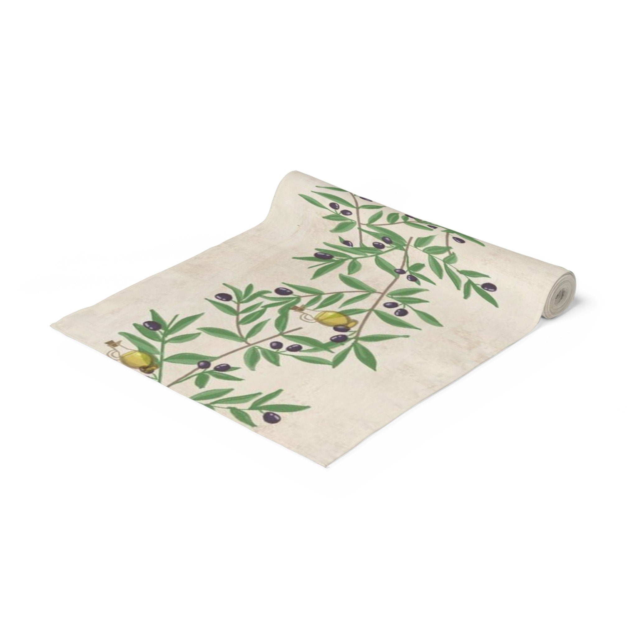 Hanukkah Custom Table Runner Add name Jewish gift chanukah Israel olive branch oil am yisrael chai jewish israel art personalized customized