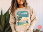 Tel Aviv Beach Sweater Unisex Trendy tee Israeli Artist Israel Art Jewish Passover Support Israel Flowers Nature Gift Gifts Sweatshirt TLV