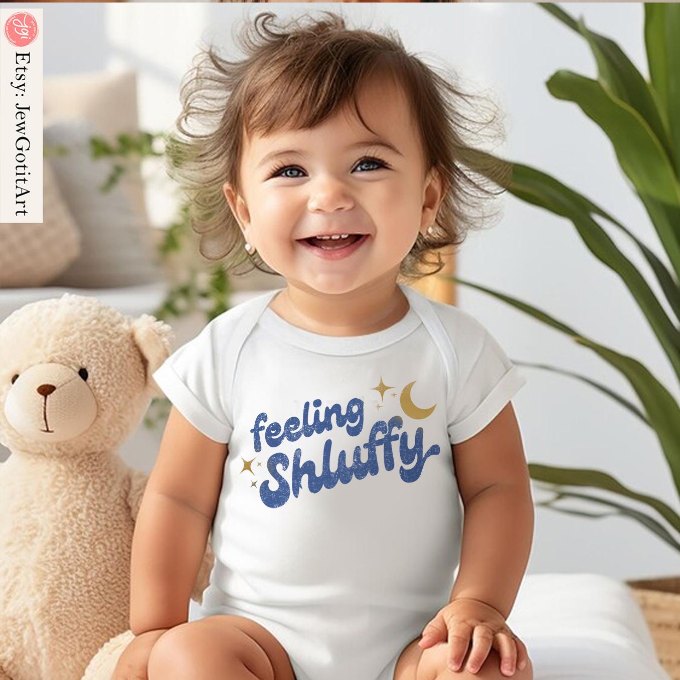 Feeling Shluffy Shirt: Jewish Graphic Tee, Boho Pajama Top