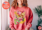 Fruits of Israel Sweatshirt 7 species fruit sweater woman jewish gift Israel Design Hanukkah Sweater Gift for her Garment-Dyed Sweatshirt