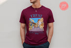 Tzfat Israel Shirt, City Tshirt sketch Unisex Heavy Cotton, Israel, israelite, am yisrael chai, hanukkah gift, holy land art vintage trendy