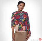 Pomegranates of Israel Scarf Head Headwrap Fruit Scarves Women fabric Hair Cover Covering Jewish Israeli Artist Fruits Art Am Yisrael Chai