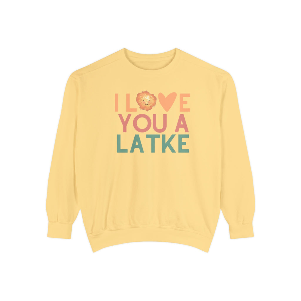 Hanukkah Sweater, I love you a latke, personalized gift, custom gift, Jewish Holiday, gift, Unisex Sweatshirt, jewish art, sweatshirt