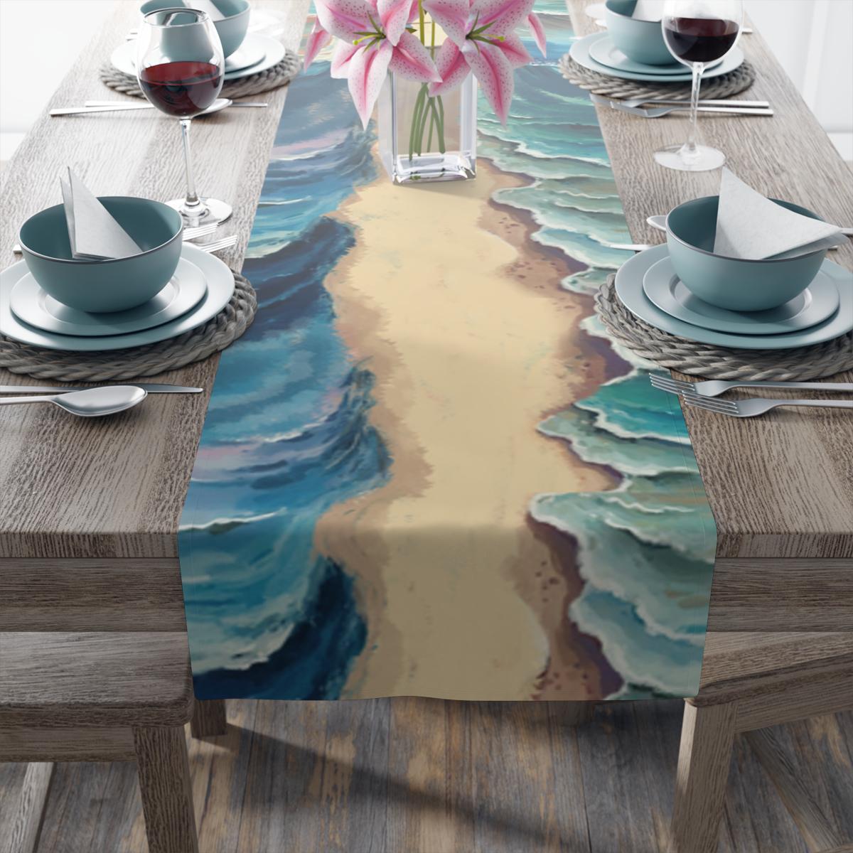 Passover Matzah Cover Splitting of the Sea Set & Afikomen Set Israel Table Runner Jewish Art Gift Pesach Table Decor Seder Table Red Sea Art