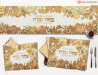 Personalized Matzah Cover Set Afikomen Set Passover 7 Species Israel Table Runner Jewish Holiday Decor Custom Passover Gift Matzah Afikomen