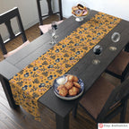 Hanukkah Table Runner, Menorah Dreidel Pattern Olive oil Jewish gifts Jewish holiday Israel Am Yisrael Chai jewish art table decor gifts