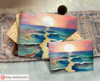 Passover Table Runner Splitting of the Sea Set & Afikomen Matzah Cover Set Israel Jewish Art Gift Pesach Table Decor Seder Table Red Sea Art