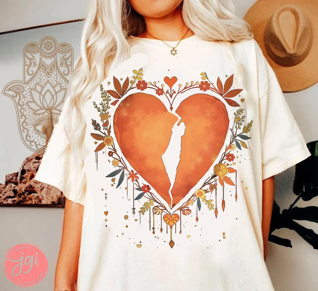 Israel Heart Shirt Never Forget Never Forgive Sweatshirt Am Yisrael Chai Shirt Jewish Pride Tee Israel Support Israel Shirt