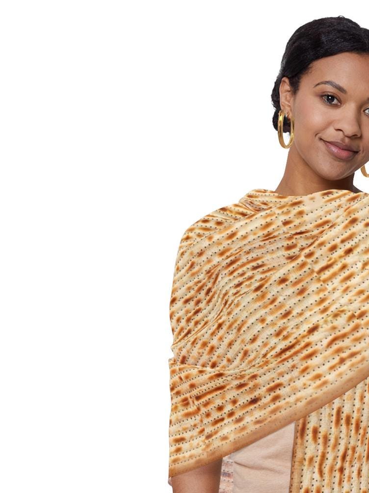 Matzah Scarf Passover Gift Light Men Women Hair Cover Covering Jewish Israeli Artist Am Yisrael Chai Headwrap Passover Gifts Pesach gifts
