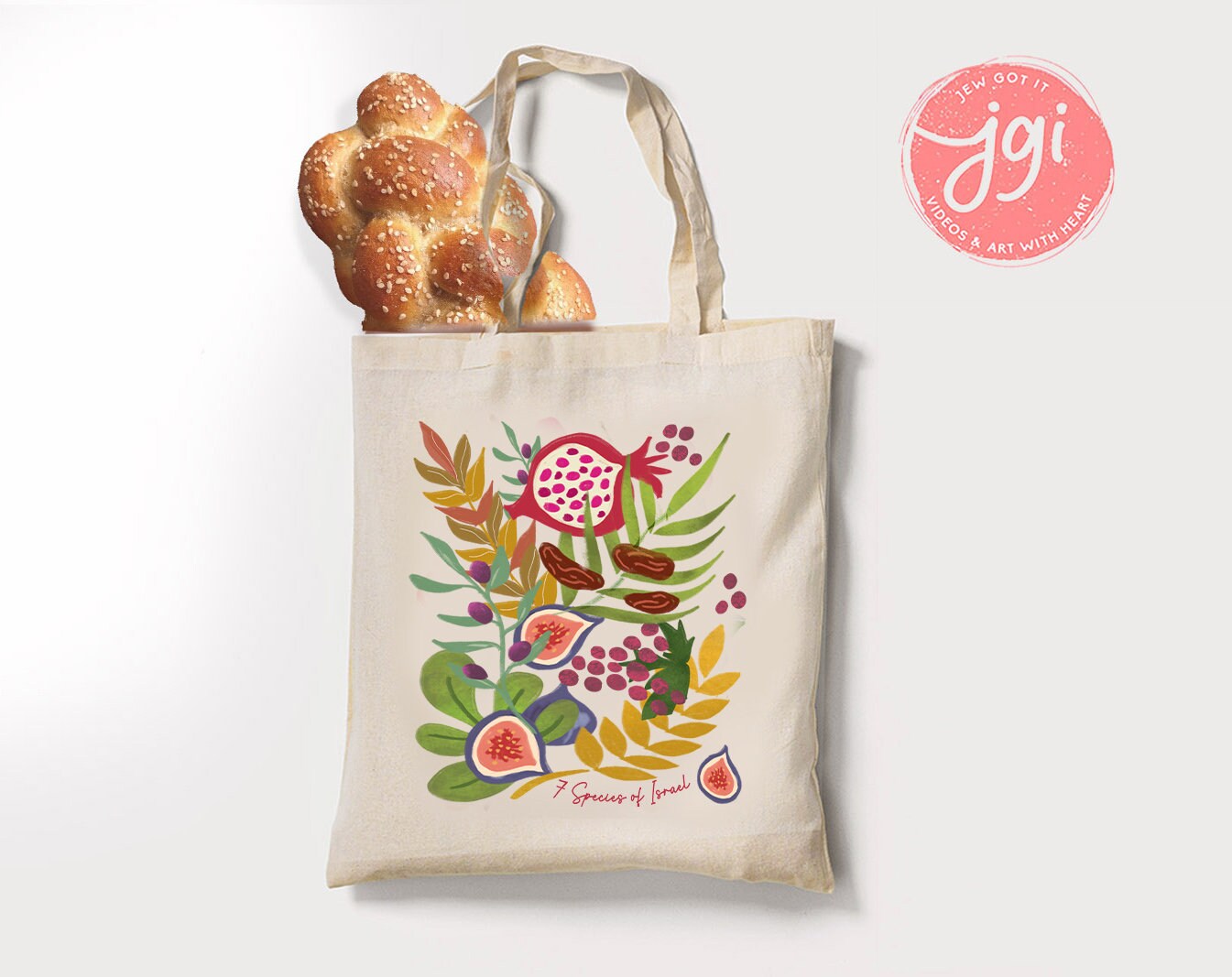 Fruits & Produce of Israel Tote Bag 7 Species