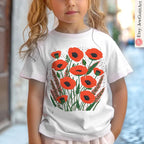 Kalanit Shirt Israel Red Poppy Flower Am Yisrael Chai T-Shirt Jewish Pride Hebrew Shirt Israel Gift Israel Art Flowers Israeli Flower Tee