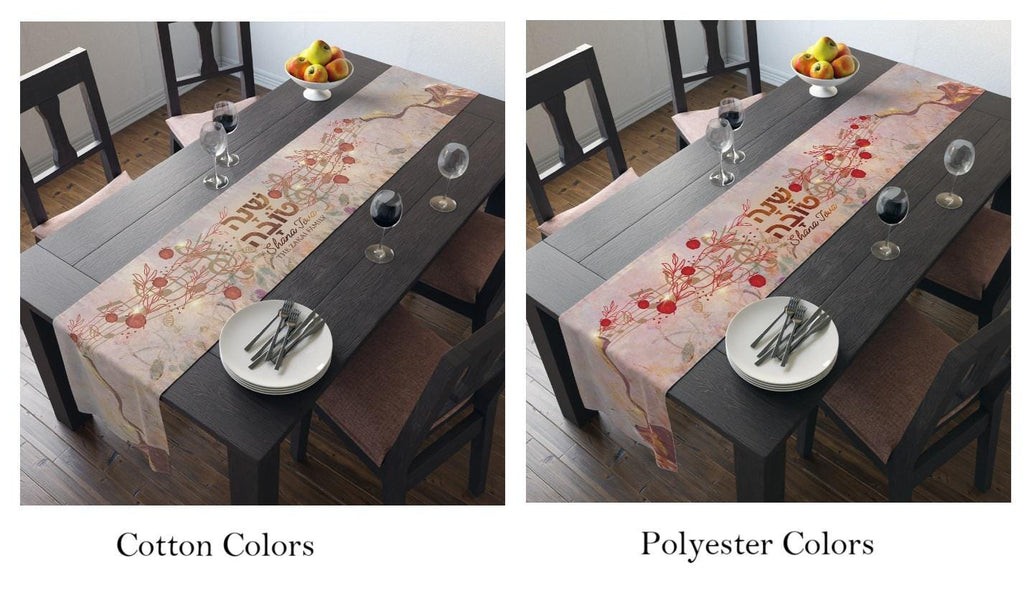 Personalized Shofar Table Runner Shana Tova Jewish gift Jewish holiday Israel Rosh Hashanah jewish gifts Israel, dinner Jewish table custom