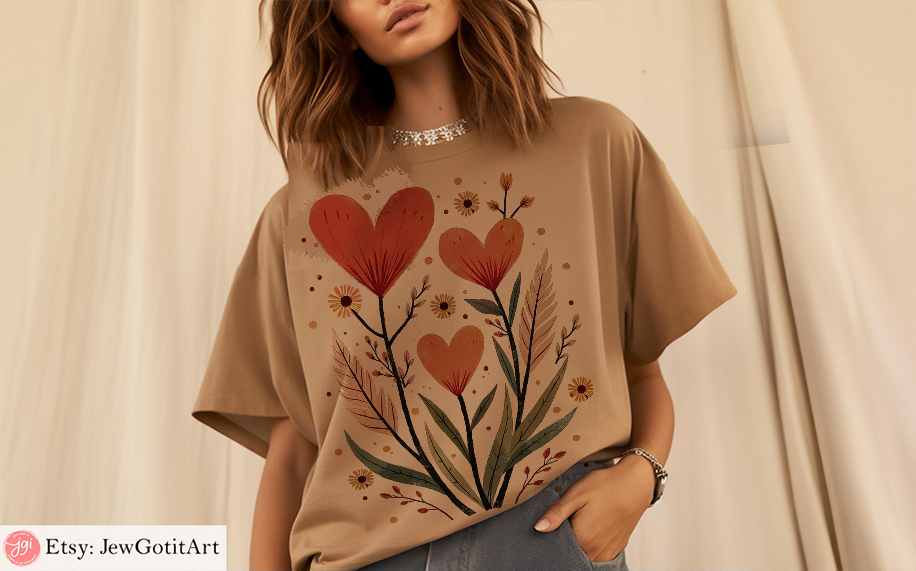 Flower Shirt Jewish T-shirt Gan Eden Flower Shirt We will never forget forgive Yisrael Chai Heart Israel Shirt