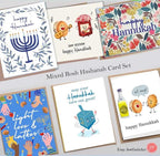 Dreidel Funny Holiday Cards Happy Hanukkah Card Dreidel, Chanukah Card Greeting Cards Holiday Card Set, Dreidel ice skater Hanukkah card set
