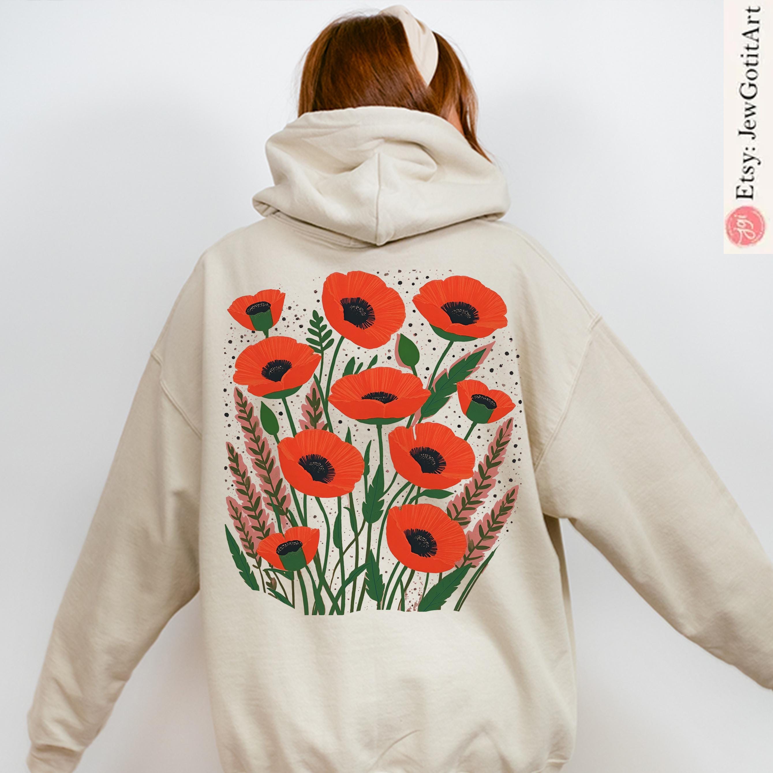 Kalanit Shirt Israel Red Poppy Flower Am Yisrael Chai T-Shirt Jewish Pride Hebrew Shirt Israel Gift Israel Art Flowers Israeli Flower Tee