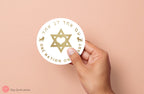 Sticker One Nation One Heart Israel Lion Zion Am Yisrael Chai Kiss-Cut Vinyl Decals jewish gift Israelite, Israeli Pride Proud Jew Passover