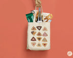 Hamantaschen Purim Tote Bag Mishloach Manot Canvas Shopping jewish Holiday gifts Israel Art gifts Israeli Artist Personalized Custom Israel