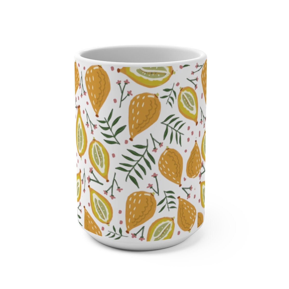 Sukkot Etrog Mug, art, Mug, tea cup, coffee cup, Ceramic Mug 11oz 15oz, morning mug, Israel, Jewish gift, coffee mug, feast of tabernacles