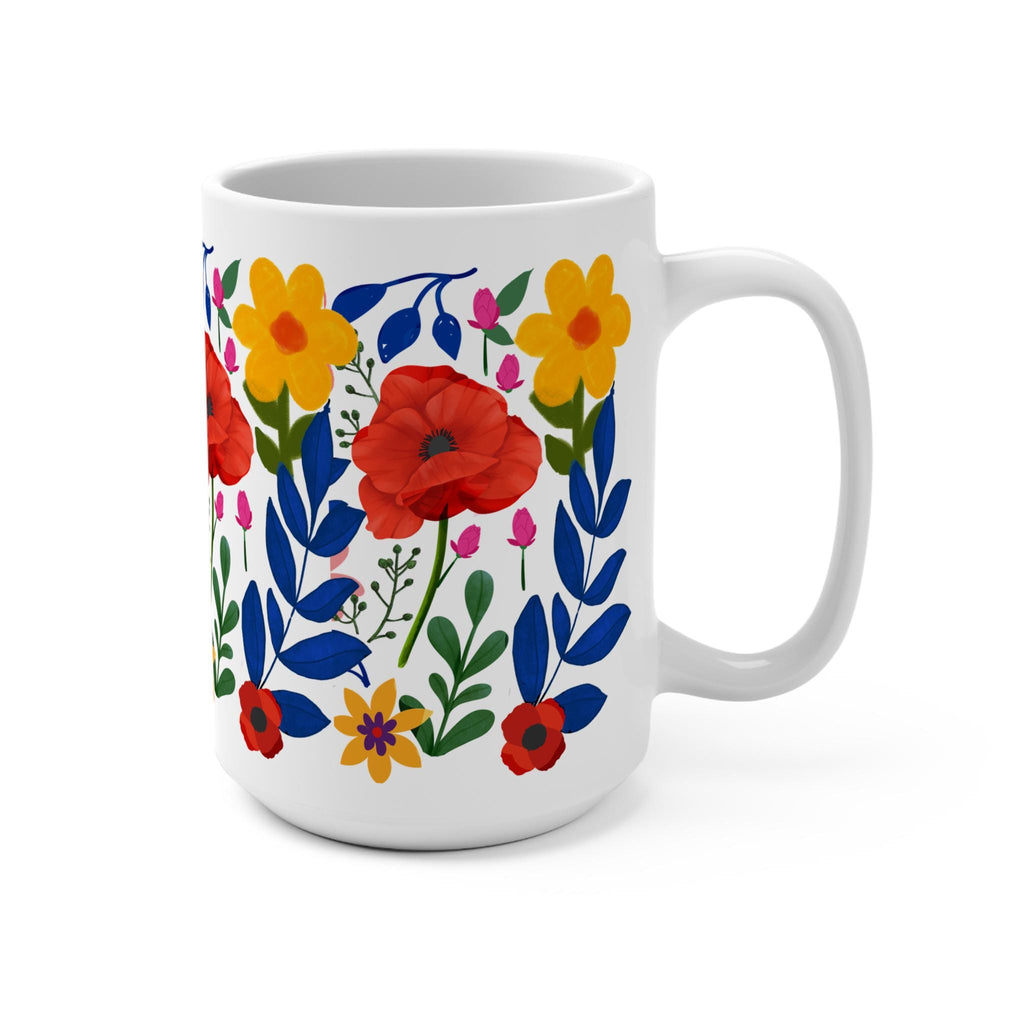 Flower Market Haifa Israel Mug 11oz 15oz Floral Art Jewish Gift Kalanit Flower Flower Shirt Israeli Artist  Mug Ceramic Mugs Kalanit Flower