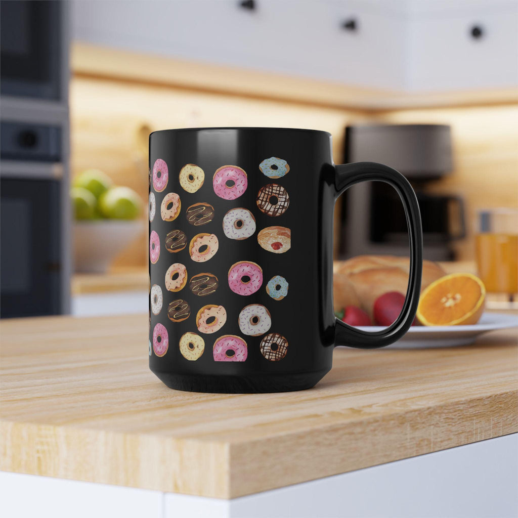 Donut Mug 11oz 15oz Am Yisrael Chai Hanukkah gifts jewish art coffee Ceramic Israel jewish food art dessert Israeli Artist Israel Art