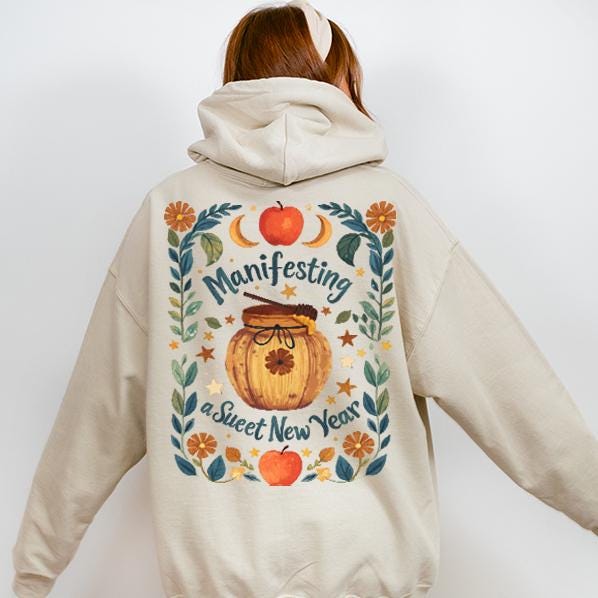 Shana Tova Shirt Rosh Hashanah Tee Jewish Pride Hebrew Israel Gift Am Yisrael Chai T-Shirt Apple Honey Sun Moon Flower Art Jewish New Year