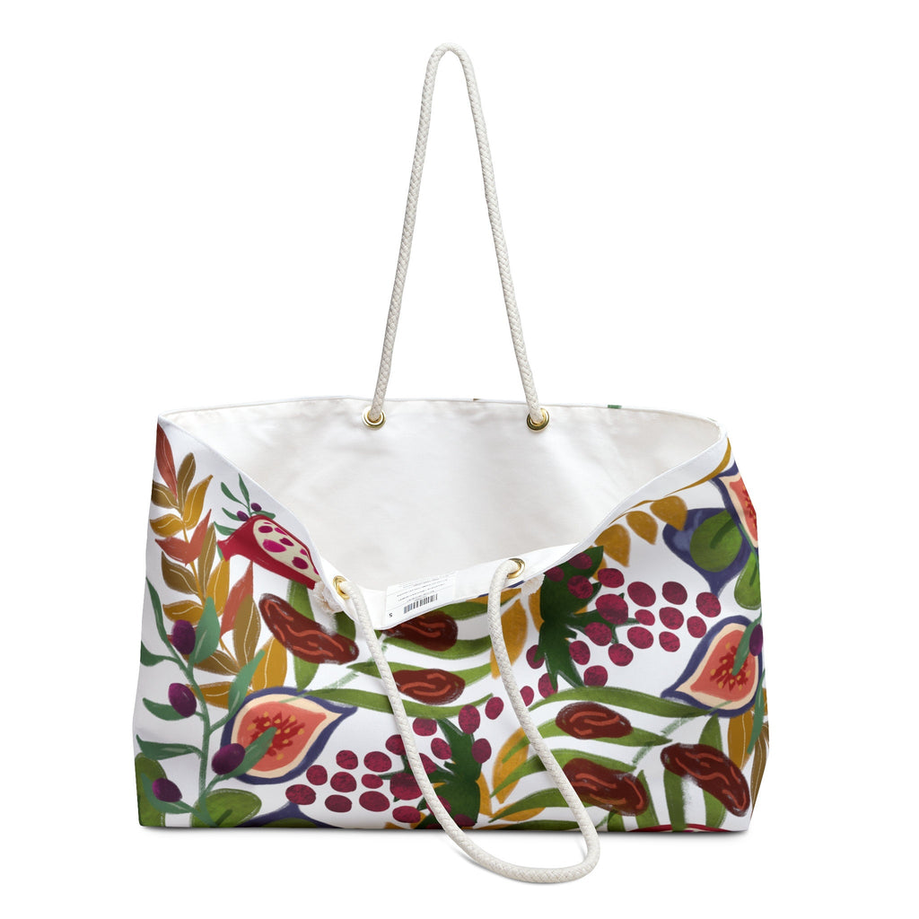 7 Species of Israel Weekender Bag Israel Art Jewish Gift Hanukkah Am Yisrael Chai Fruit bag Bag Women Weekender Tote Bag Rope Handle Tote
