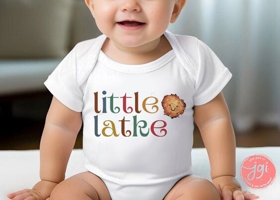 Hanukkah Baby Onesie , little latke, Infant Jersey Bodysuit, jewish gift, baby gift, chanukah, hanukah, jewish gift, toddler, one year old