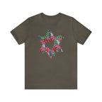 Flower Star David Shirt Unisex Jersey Short Sleeve Graphic Tee, vintage shirt, israel, art, jewish gift Israelite, Israeli Pride, Proud Jew