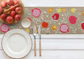 Rosh Hashanah Table Runner, Jewish gift, Jewish holiday, Israel, pomegranates, apple honey, jewish gift, jewish art, shana tova, table decor