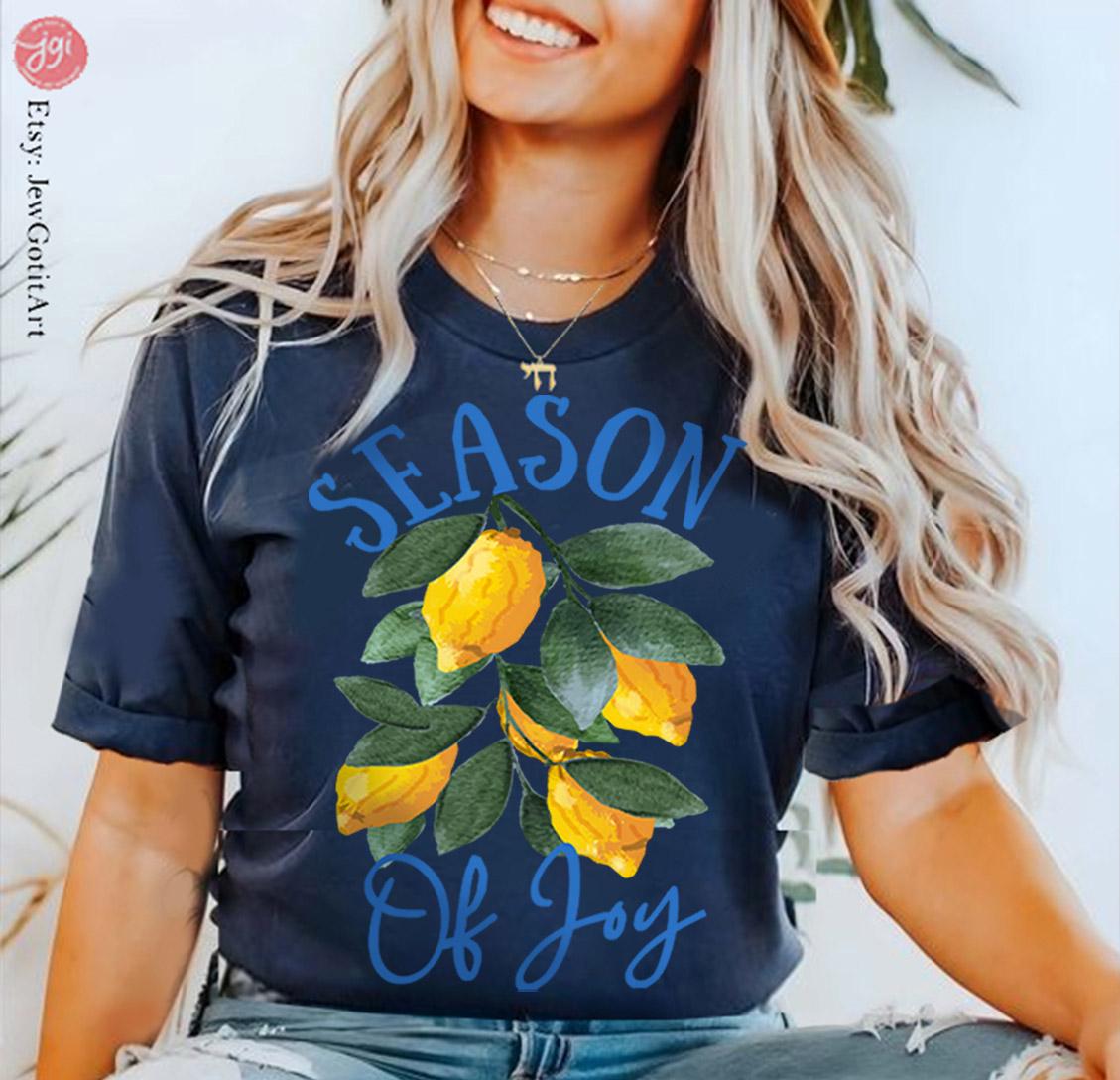 Etrog Sukkot Shirt Unisex Rosh Hashanah Israeli Artist tshirt Sweatshirt Sukkah Feast of the Tabernacle Decoration gift kid Jewish Holiday