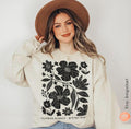 Flower Market Sweatshirt TShirt | Israeli Artist Gift | Jewish Pride Apparel | Am Yisrael Chai Sweater Long Sleeve Flowers Art Shirt Design