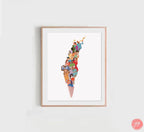 Miracles At Midnight in Israel Wall Art Israeli Artist Jewish Art Wall Poster Israelite Shema Yisrael Am Yisrael Chai Family