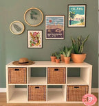 Vintage Tel Aviv Beach Wall Art Poster Print, Hebrew, Jewish art, Israel art, Jewish gift, Hand drawn art aesthetic, Israel art prints gifts