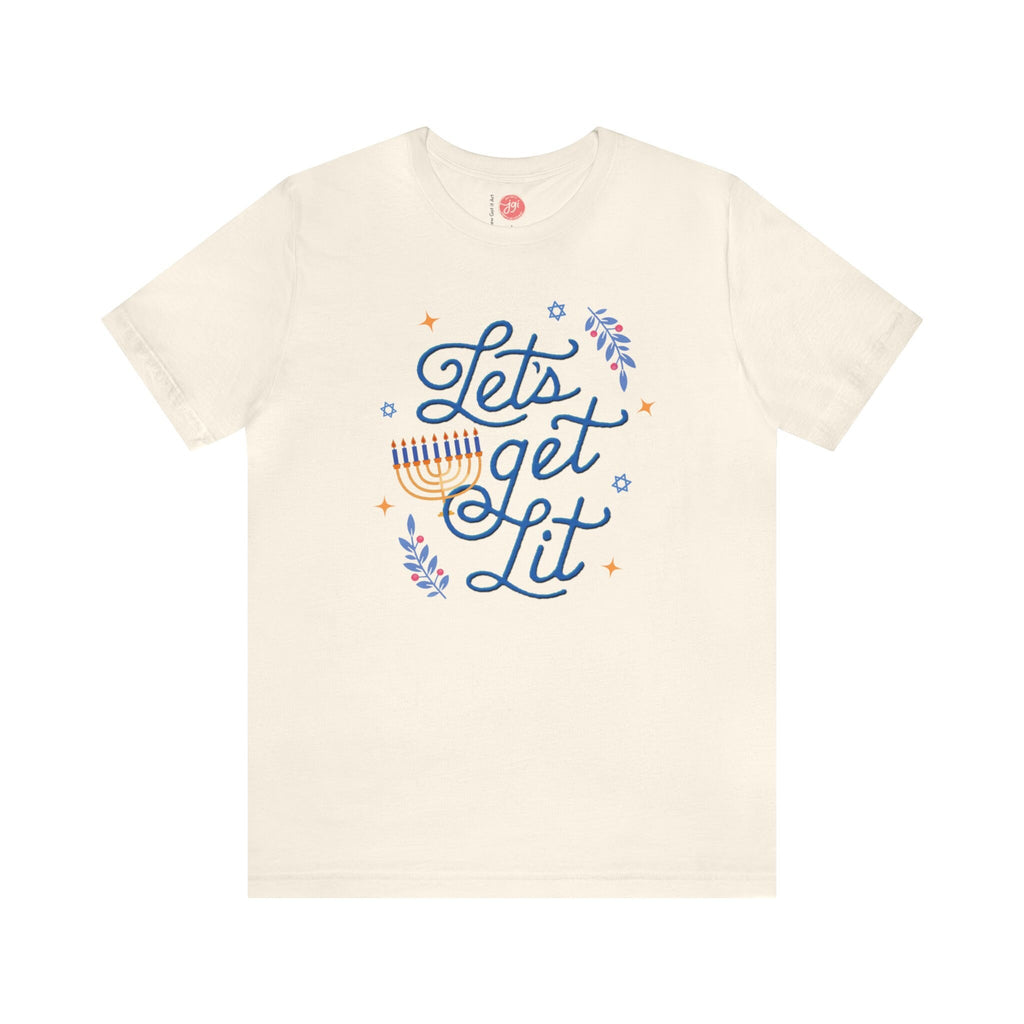 Lets Get Lit Hanukkah Shirt Soft cotton Unisex Jersey Graphic shirt, Israel, jewish gift, Hanukkah Shirt  Chanukah tshirt  חנוכה Women