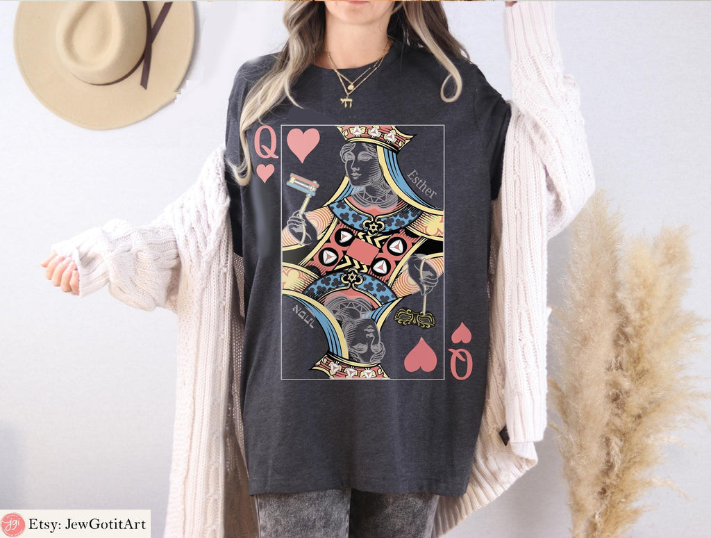 Queen Esther Baby Onesie T-Shirt Purim Sweatshirt Purim Costume by Israeli Artist Jewish Holiday Gift Am Yisrael Chai Queen Card Shirt