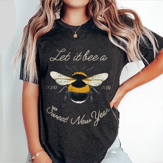 Rosh Hashanah Shirt Am Yisrael Chai graphic tees tshirt Apple Honey Art jewish gift Israeli Artist Hashana Jewish Holiday Gifts Shana Tova