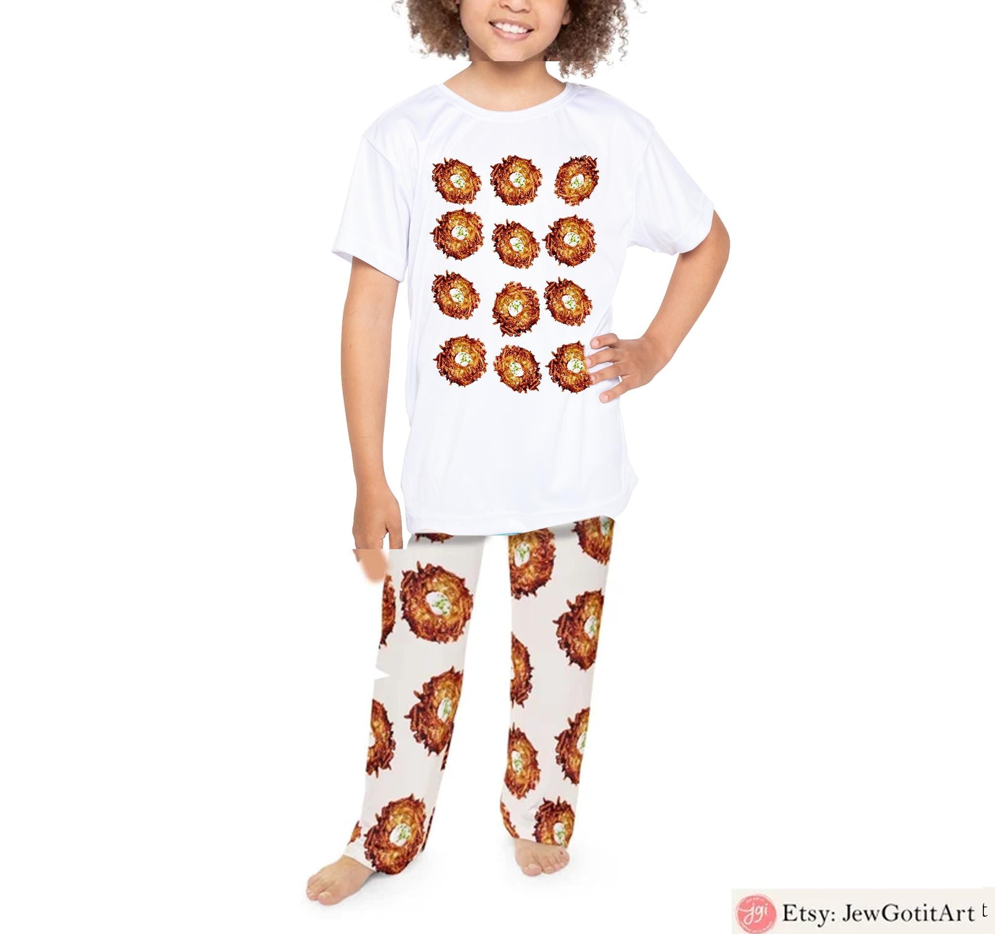 Hanukkah Latke Pajamas Family Matching Latkes Shirt for Women Men and Babies Jewish Gift for Chanukah Holiday Onesies Potato Pancake Shirt