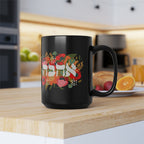 Ahava Love Flower Mug 11oz 15oz Am Yisrael Chai, jewish art coffee cup Ceramic Mug Israel, jewish gift, Proud Jew, Israelite Flowers Israeli