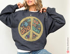 Peace Sign Shalom Hoodie Sweater Sweatshirt woman man shirt jewish gifts Israel Art Jewish Shirt Hanukkah Gifts Israel Artist Peace sign Art