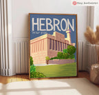 Hebron Israel City Wall Art Poster | Israeli Artist | Jewish Gift | Israel Pride Apparel | Am Yisrael Chai | Living Room Art World Cities