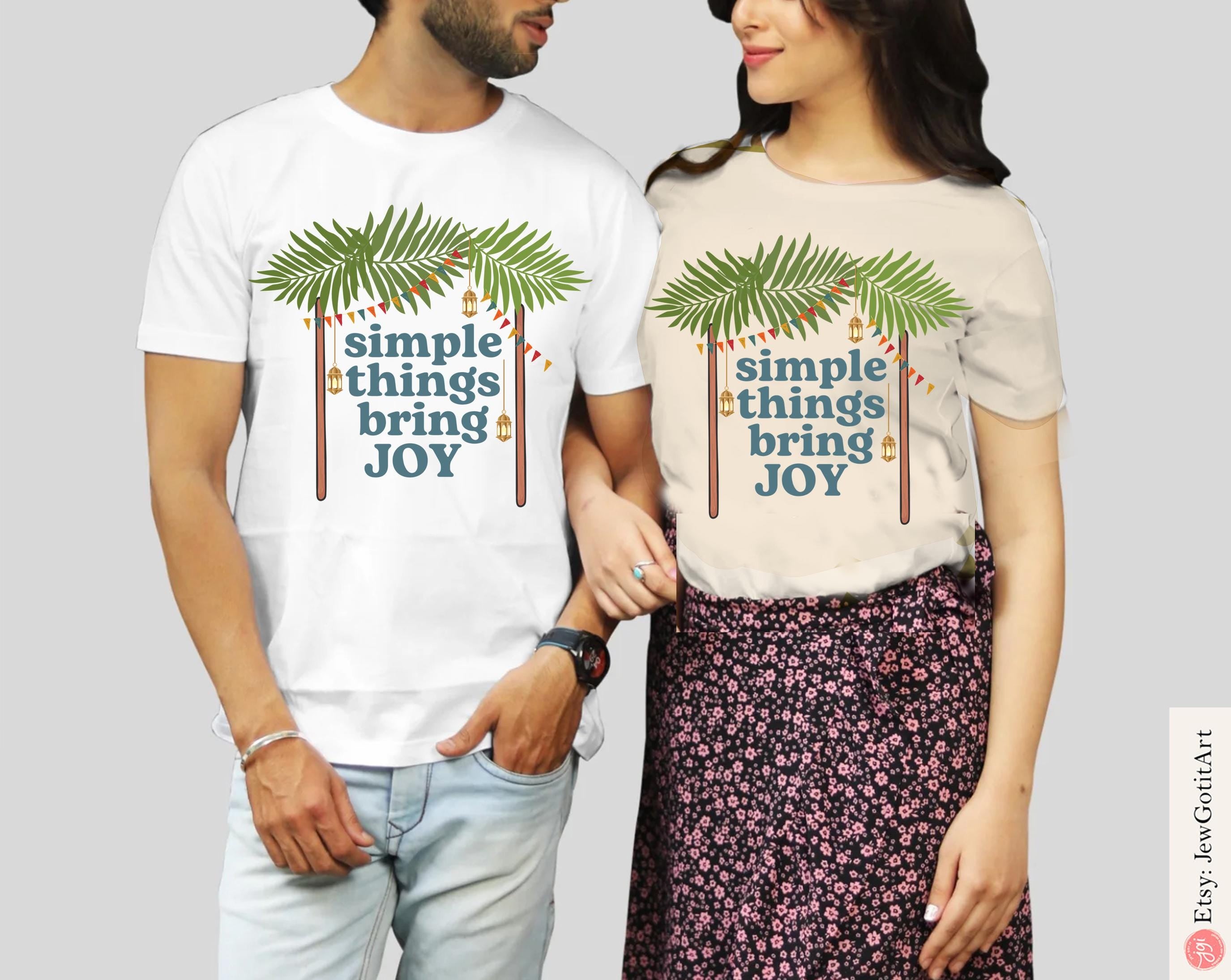 Sukkot Joy Shirt Unisex Rosh Hashanah Israeli Artist tshirt Sweatshirt Sukkah Feast of the Tabernacle Decoration gift kid Jewish Holiday