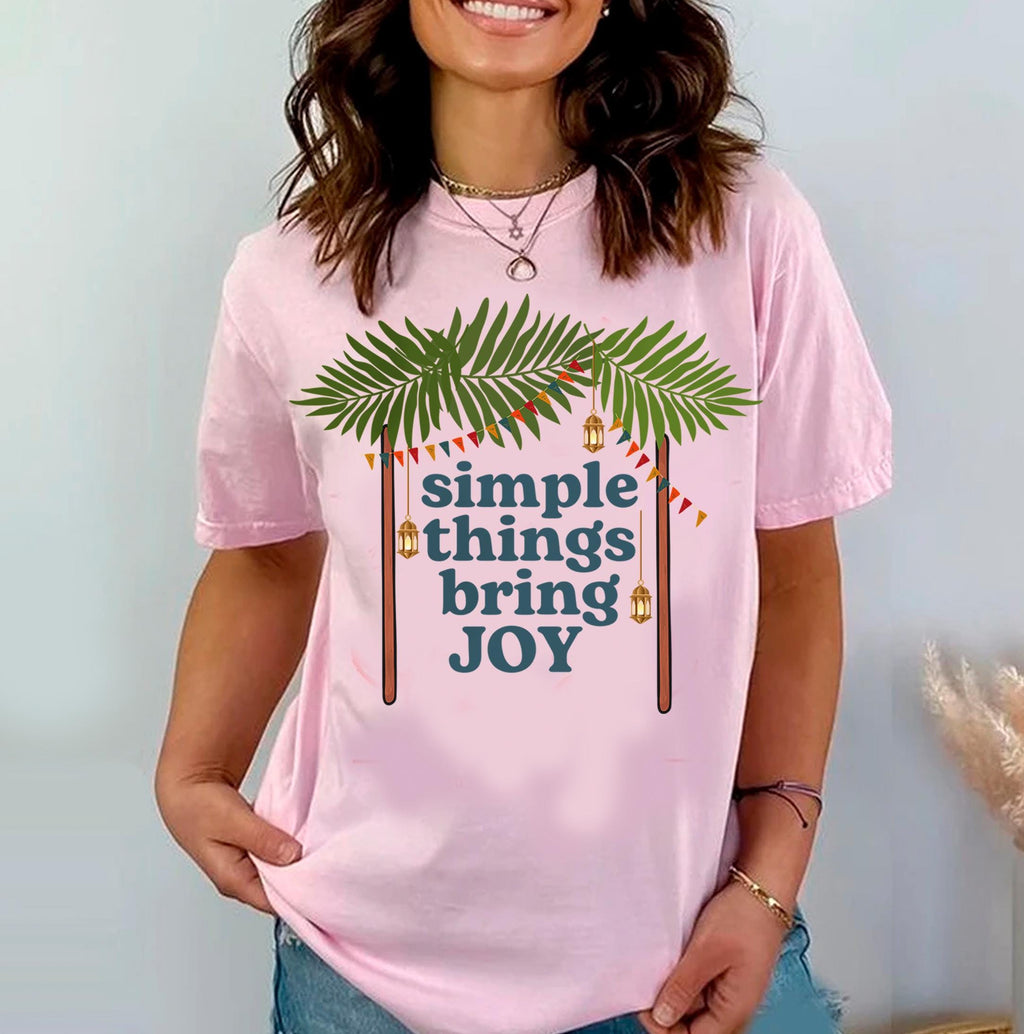 Sukkot Joy Shirt Unisex Rosh Hashanah Israeli Artist tshirt Sweatshirt Sukkah Feast of the Tabernacle Decoration gift kid Jewish Holiday