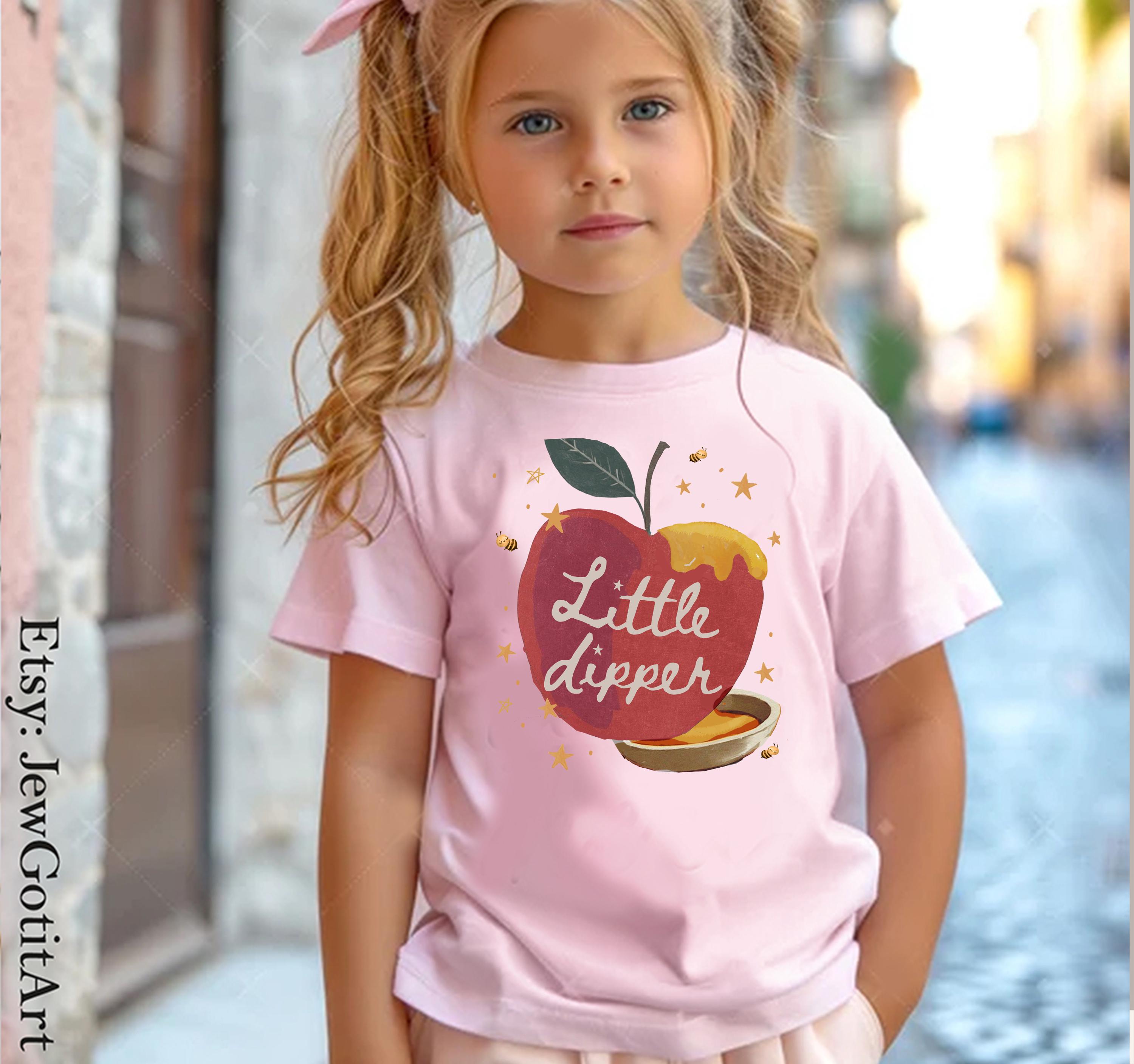 Rosh Hashanah Toddler Shirt Baby Onesie Little Dipper Apple & Honey Tee Jewish Holiday Gift Shana Tova Shirt Kid's T-Shirt Jewish Gifts