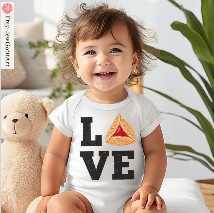 I Love Hamantaschen Purim TShirt Sweatshirt Shirt Purim Costume Israeli Artist Jewish Holiday Gift Yisrael Chai Cookie Shirt Purim Gift