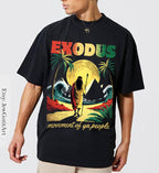 Exodus Passover T-Shirt Reggae T-Shirt Movement of Ya People Rastafarian Shirt Spiritual Gift, Biblical T-Shirt African Heritage Apparel Art