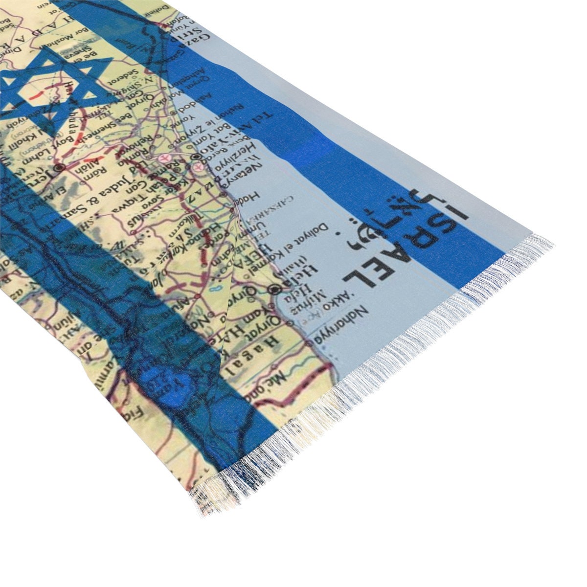 Israel Flag Map Scarf Light Men Women Hair Cover Covering Jewish Israeli Artist Am Yisrael Chai Headwrap Passover Israeli Maps Gifts Hebrew
